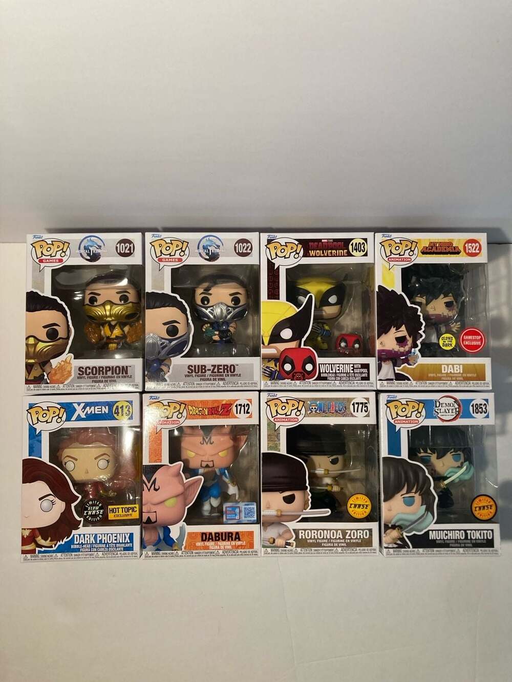 Funko Pop Lot Bundle Of 8 Figures